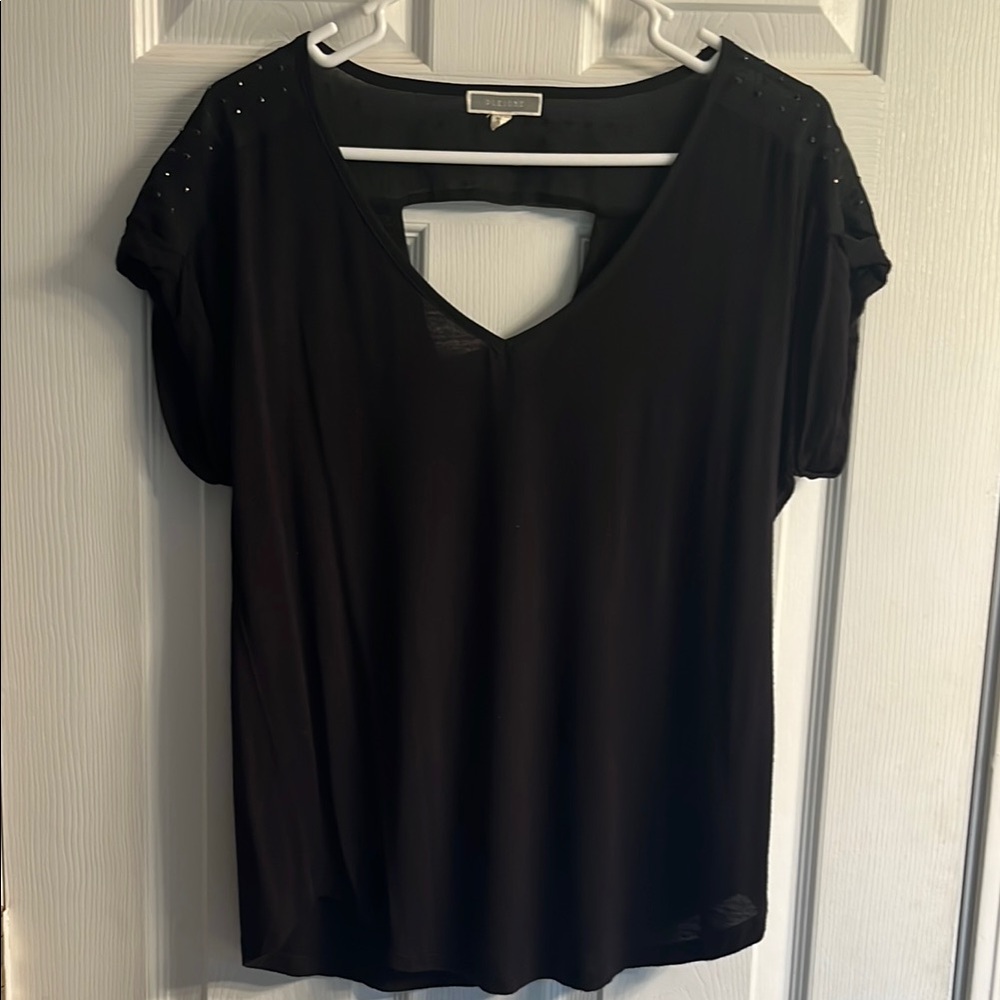 Elegant Black V-Neck Women's Top